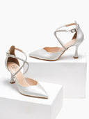 Γόβες με crossover λουράκια TFP - Λευκό - thefashionproject.gr - TFP