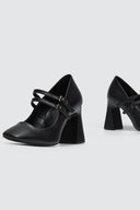 Γόβες με διπλή μπαρέτα TFP - Μαύρο - thefashionproject.gr - TFP