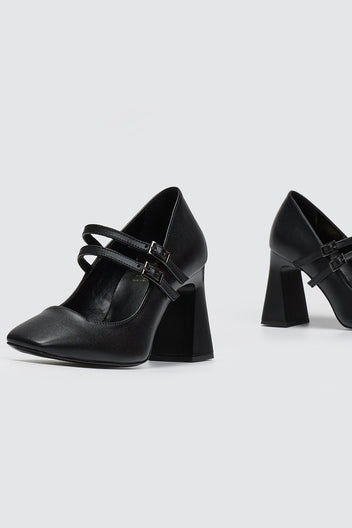 Γόβες με διπλή μπαρέτα TFP - Μαύρο - thefashionproject.gr - TFP