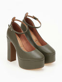 Γόβες με φιάπα και μπαρέτα Vizzano 1400.102 - Λαδί - thefashionproject.gr - VIZZANO