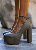 Γόβες με φιάπα και μπαρέτα Vizzano 1400.102 - Λαδί - thefashionproject.gr - VIZZANO