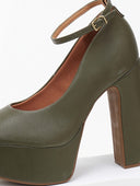 Γόβες με φιάπα και μπαρέτα Vizzano 1400.102 - Λαδί - thefashionproject.gr - VIZZANO