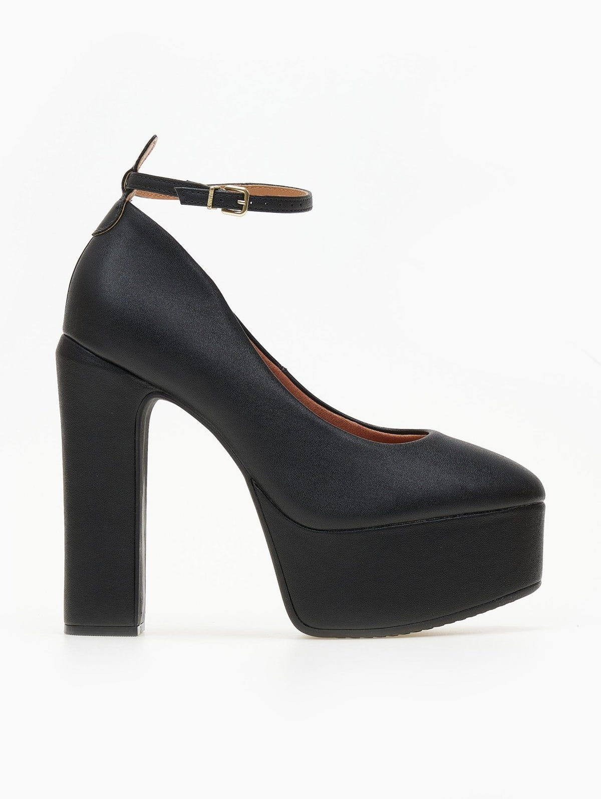 Γόβες με φιάπα και μπαρέτα Vizzano 1400.102 - Μαύρο - thefashionproject.gr - VIZZANO
