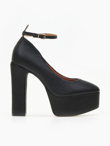 Γόβες με φιάπα και μπαρέτα Vizzano 1400.102 - Μαύρο - thefashionproject.gr - VIZZANO
