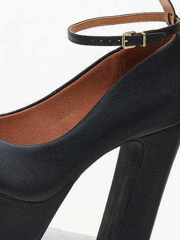 Γόβες με φιάπα και μπαρέτα Vizzano 1400.102 - Μαύρο - thefashionproject.gr - VIZZANO