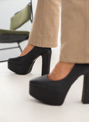 Γόβες με φιάπα και μπαρέτα Vizzano 1400.102 - Μαύρο - thefashionproject.gr - VIZZANO