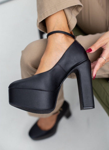 Γόβες με φιάπα και μπαρέτα Vizzano 1400.102 - Μαύρο - thefashionproject.gr - VIZZANO
