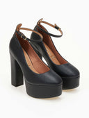 Γόβες με φιάπα και μπαρέτα Vizzano 1400.102 - Μαύρο - thefashionproject.gr - VIZZANO