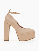 Γόβες με φιάπα και μπαρέτα Vizzano 1400.102 - Μπεζ - thefashionproject.gr - VIZZANO