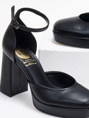 Γόβες με μπαρέτα και φιάπα TFP - Μαύρο - thefashionproject.gr - TFP
