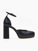 Γόβες με μπαρέτα και φιάπα TFP - Μαύρο - thefashionproject.gr - TFP