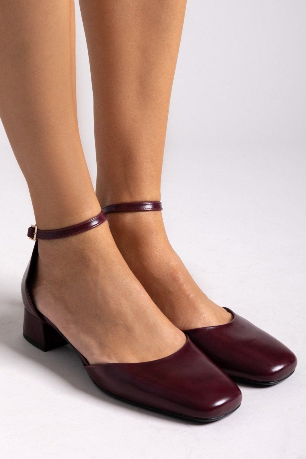 Γόβες με μπαρέτα Tfp - Burgundy - thefashionproject.gr - TFP