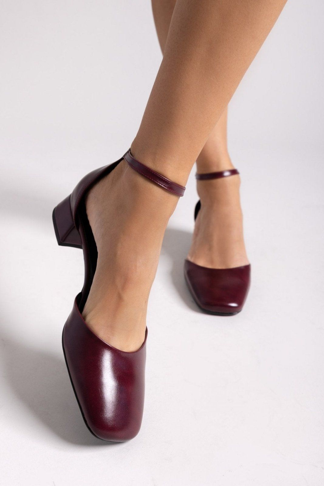 Γόβες με μπαρέτα Tfp - Burgundy - thefashionproject.gr - TFP