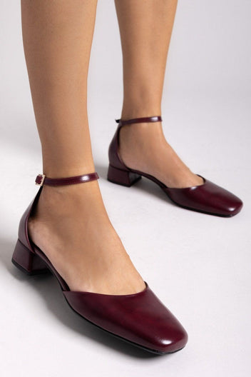 Γόβες με μπαρέτα Tfp - Burgundy - thefashionproject.gr - TFP