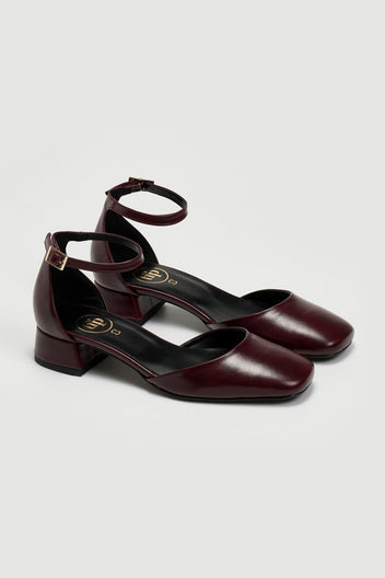 Γόβες με μπαρέτα Tfp - Burgundy - thefashionproject.gr - TFP