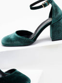 Γόβες με μπαρέτα velvet TFP - Κυπαρισσί - thefashionproject.gr - TFP
