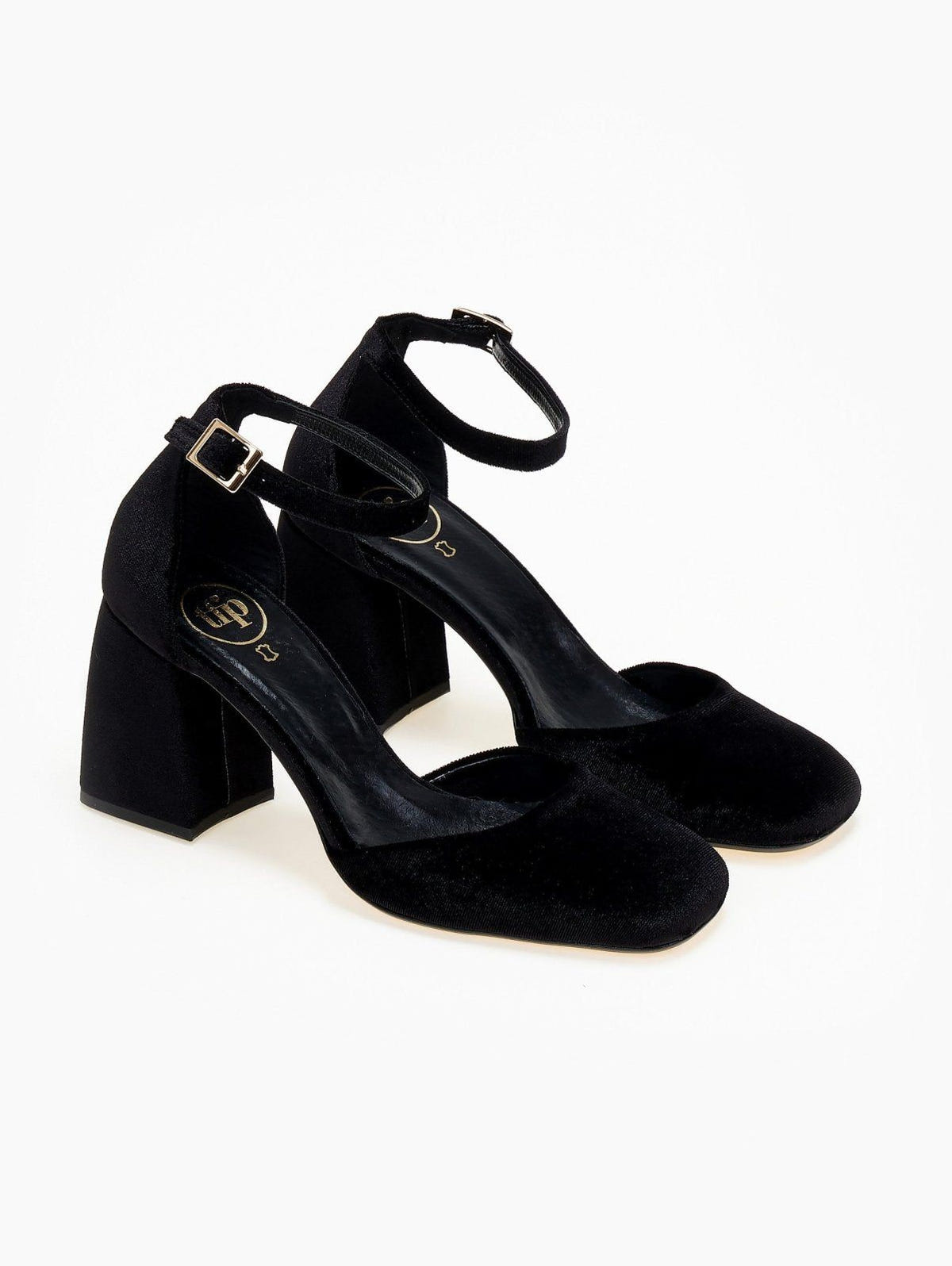 Γόβες με μπαρέτα velvet TFP - Μαύρο - thefashionproject.gr - TFP