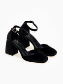 Γόβες με μπαρέτα velvet TFP - Μαύρο - thefashionproject.gr - TFP