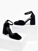 Γόβες με μπαρέτα velvet TFP - Μαύρο - thefashionproject.gr - TFP