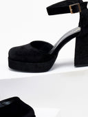 Γόβες με μπαρέτα velvet TFP - Μαύρο - thefashionproject.gr - TFP