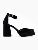 Γόβες με μπαρέτα velvet TFP - Μαύρο - thefashionproject.gr - TFP