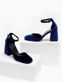 Γόβες με μπαρέτα velvet TFP - Μπλε - thefashionproject.gr - TFP