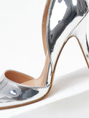 Γόβες μυτερές λουστρίνι με άνοιγμα - Ασημί - thefashionproject.gr - Bellucci