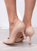 Γόβες μυτερές με άνοιγμα TFP - Nude - thefashionproject.gr - TFP