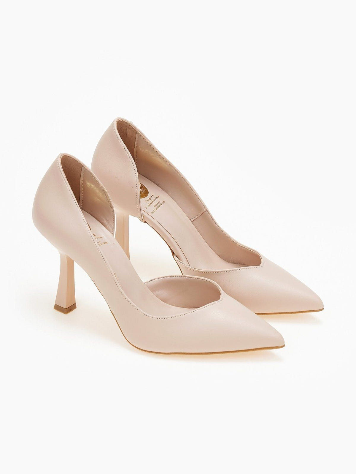 Γόβες μυτερές με άνοιγμα TFP - Nude - thefashionproject.gr - TFP