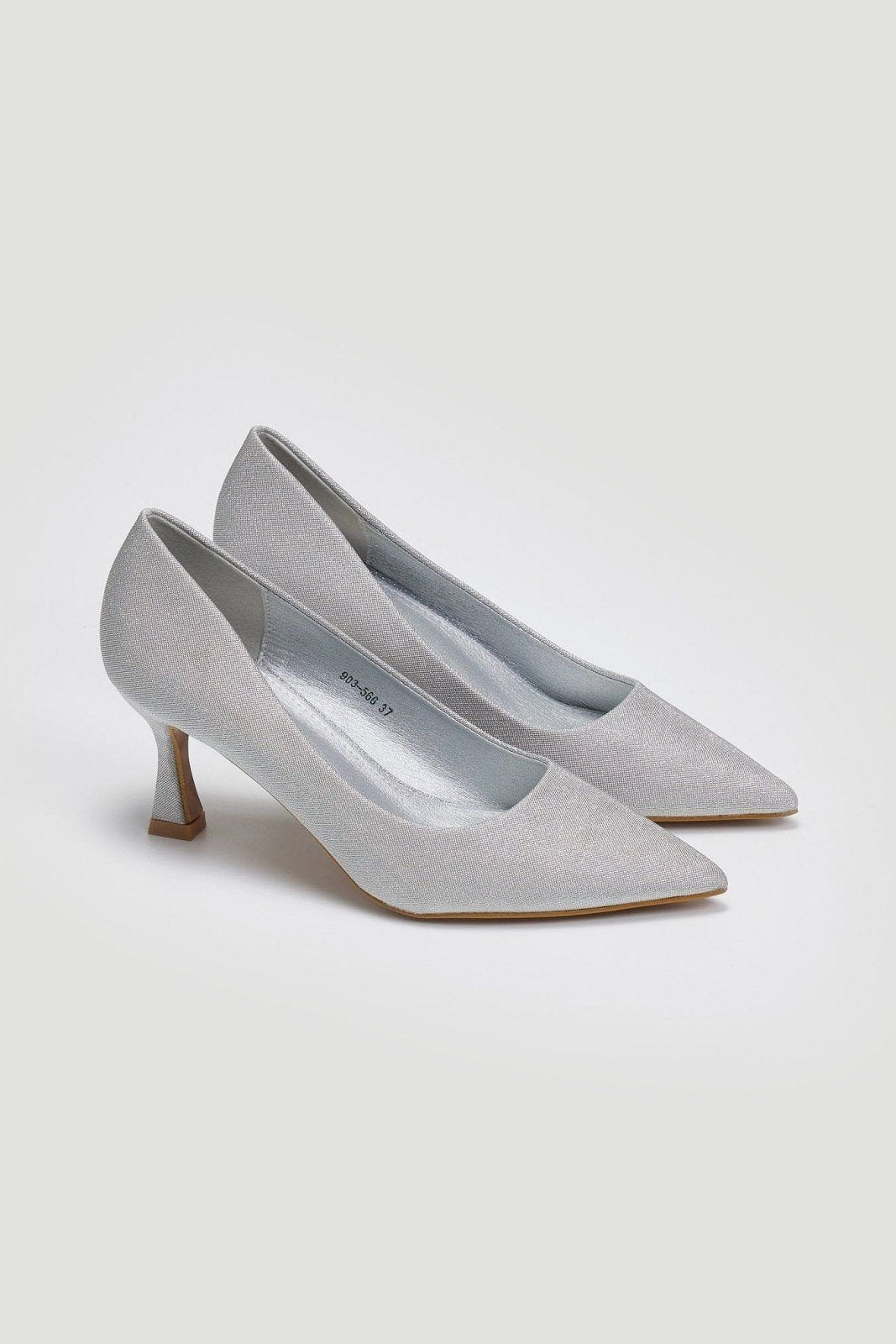 Γόβες μυτερές με glitter ERYNN - Ασημί - thefashionproject.gr - ERYNN