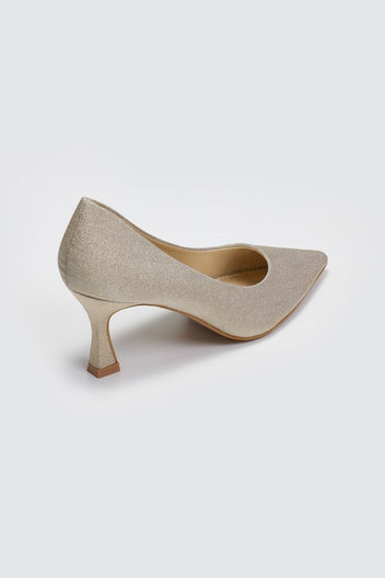Γόβες μυτερές με glitter ERYNN - Χρυσό - thefashionproject.gr - ERYNN