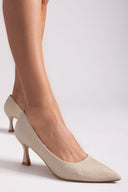 Γόβες μυτερές με glitter ERYNN - Χρυσό - thefashionproject.gr - ERYNN