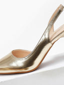 Γόβες μυτερές με λουράκι - Χρυσό - thefashionproject.gr - CM Paris