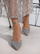 Γόβες μυτερές με μπαρέτα TFP - Γκρι - thefashionproject.gr - TFP