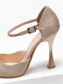 Γόβες μυτερές με στρας μπαρέτα TFP - Nude - thefashionproject.gr - TFP