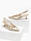 Γόβες μυτερές slingback Erynn - Χρυσό - thefashionproject.gr - ERYNN