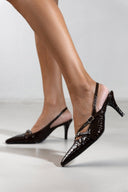 Γόβες μυτερές slingback λουστρίνι TFP - Burgundy - thefashionproject.gr - TFP