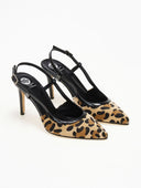 Γόβες μυτερές slingback με print TFP - Leopard - thefashionproject.gr - TFP