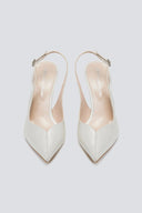 Γόβες μυτερές slingback TFP - Λευκό Πέρλα - thefashionproject.gr - TFP