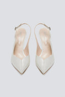 Γόβες μυτερές slingback TFP - Λευκό Πέρλα - thefashionproject.gr - TFP