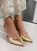 Γόβες μυτερές slingback TFP - Χρυσό - thefashionproject.gr - TFP