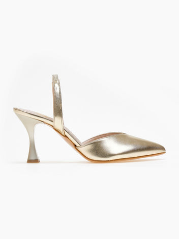 Γόβες μυτερές slingback TFP - Χρυσό - thefashionproject.gr - TFP