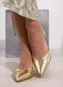 Γόβες μυτερές slingback TFP - Χρυσό - thefashionproject.gr - TFP