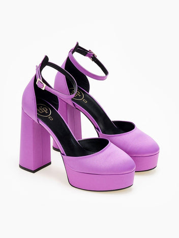 Γόβες σατέν με φιάπα TFP - Μωβ ανοιχτό - thefashionproject.gr - TFP