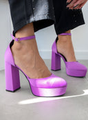 Γόβες σατέν με φιάπα TFP - Μωβ ανοιχτό - thefashionproject.gr - TFP