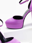 Γόβες σατέν με φιάπα TFP - Μωβ ανοιχτό - thefashionproject.gr - TFP