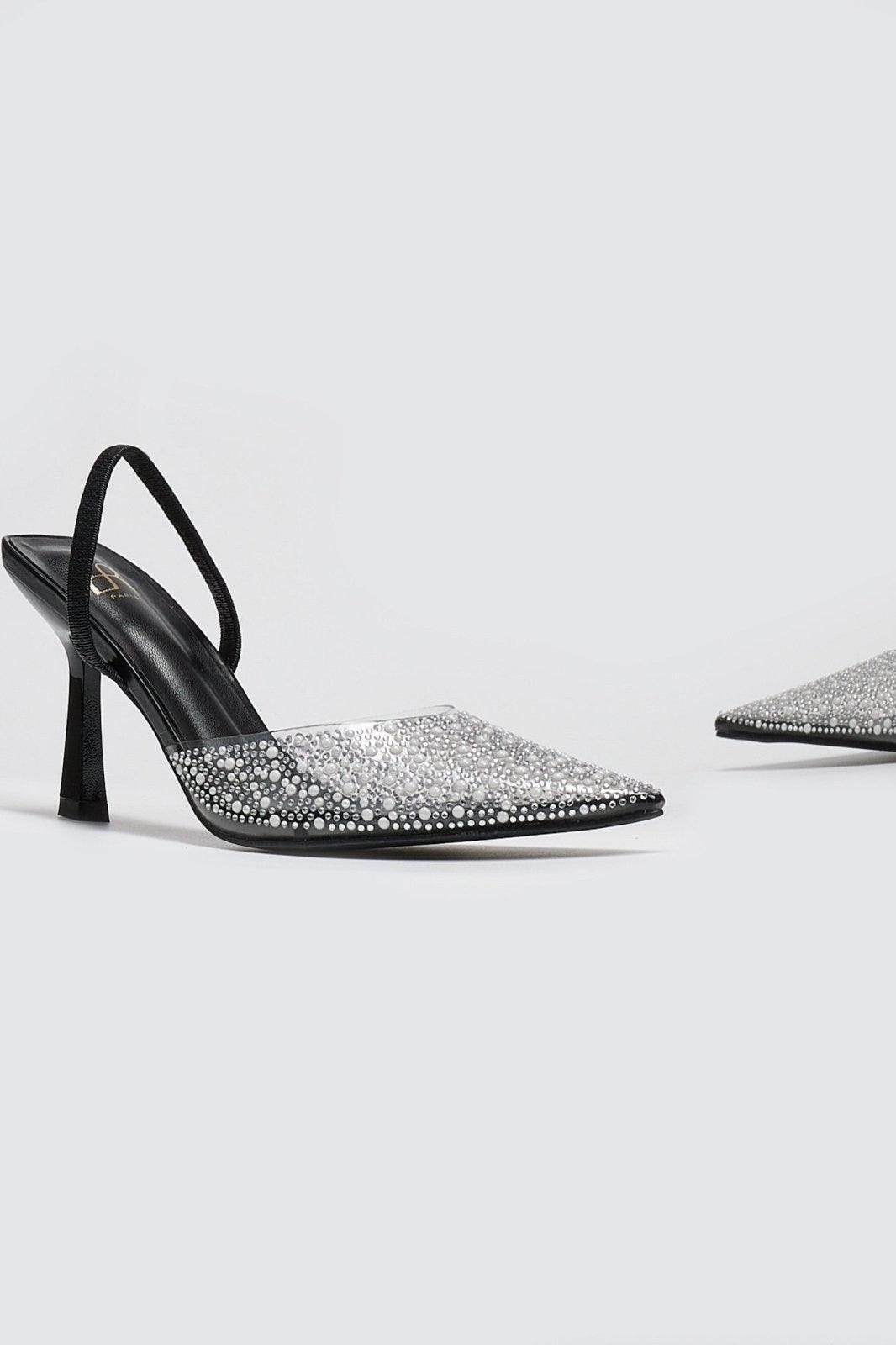 Γόβες slibgback με διαφάνεια ERYNN - Μαύρο - thefashionproject.gr - ERYNN