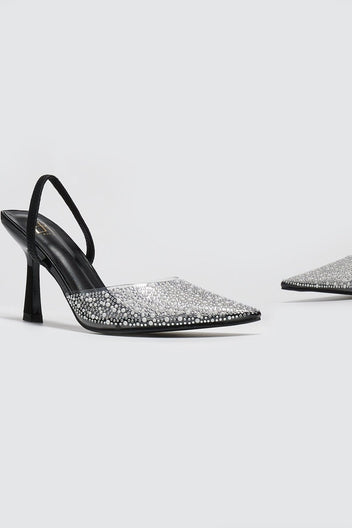 Γόβες slibgback με διαφάνεια ERYNN - Μαύρο - thefashionproject.gr - ERYNN