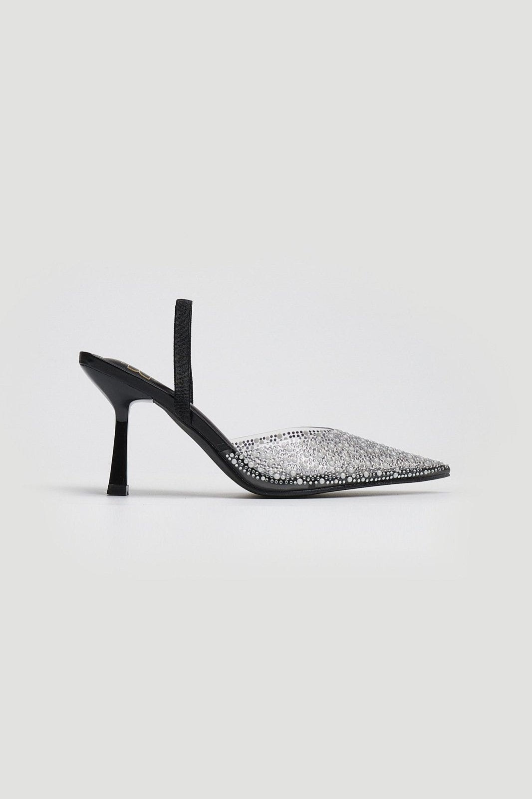 Γόβες slibgback με διαφάνεια ERYNN - Μαύρο - thefashionproject.gr - ERYNN