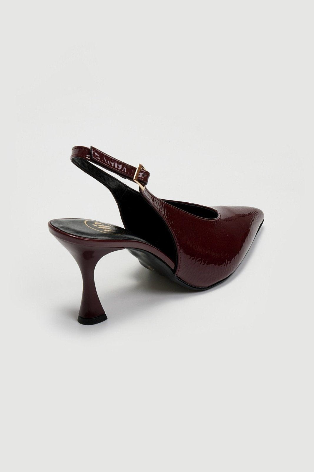 Γόβες Slingback λουστρίνι Tfp - Burgundy - thefashionproject.gr - TFP